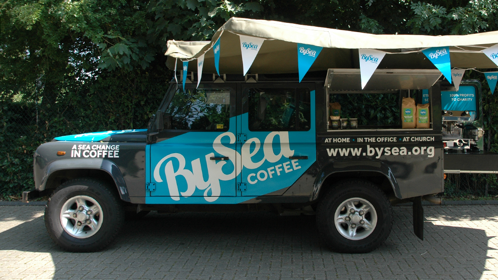 Photo of BySea's Land Rover coffee bar