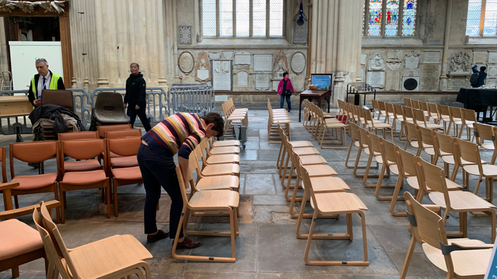 Theo chairs in Bath Abbey