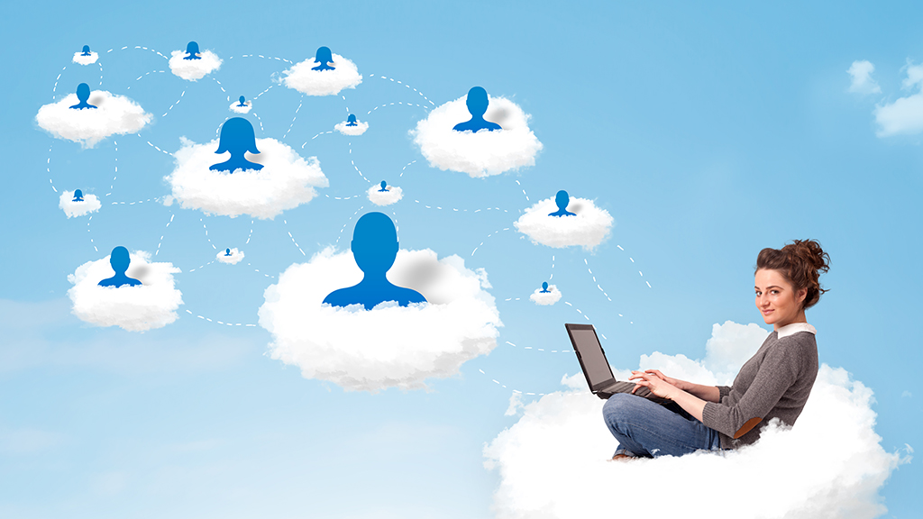 Social media user on a cloud